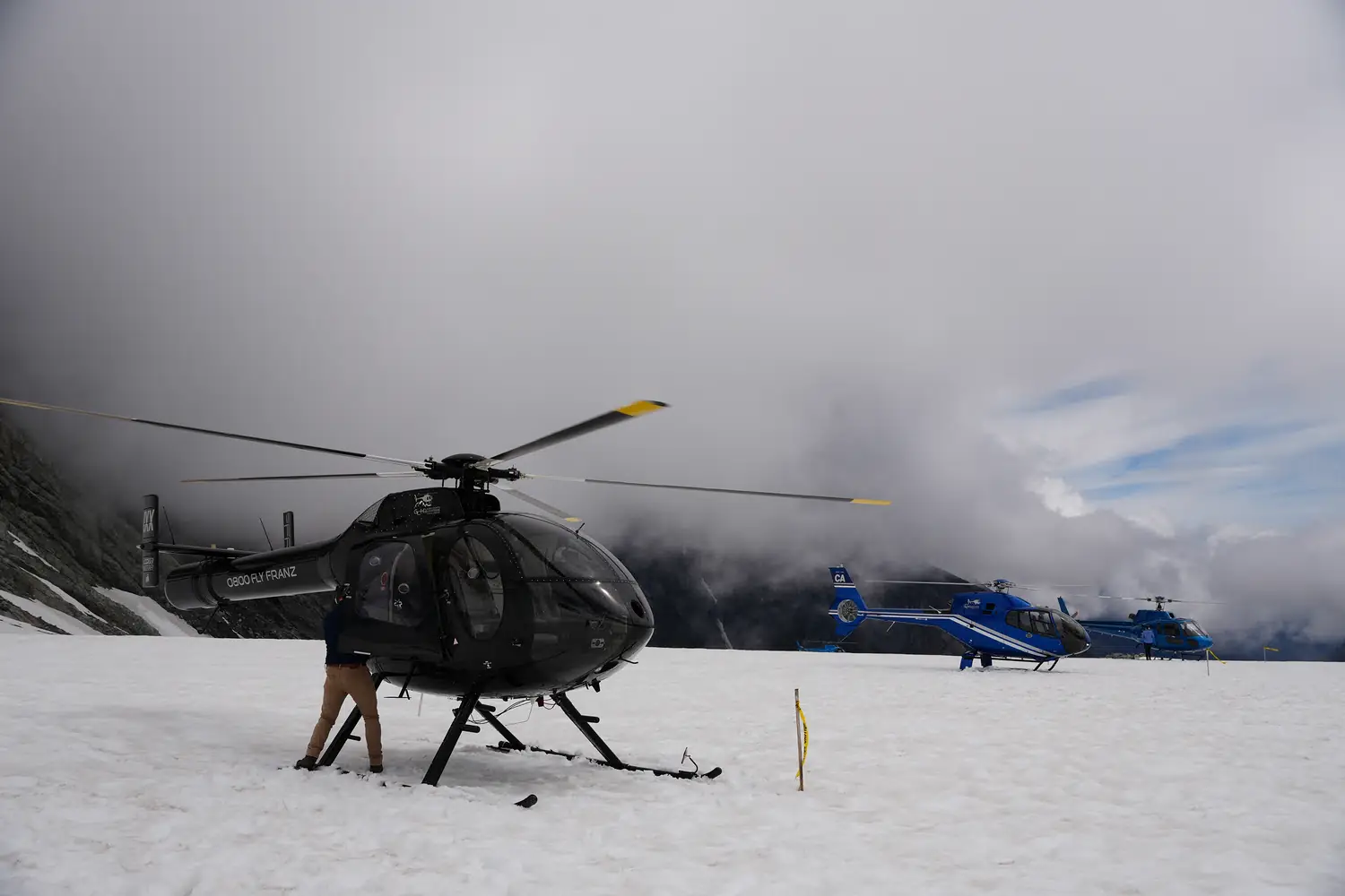 Snow Landing Site in Fox Glacier