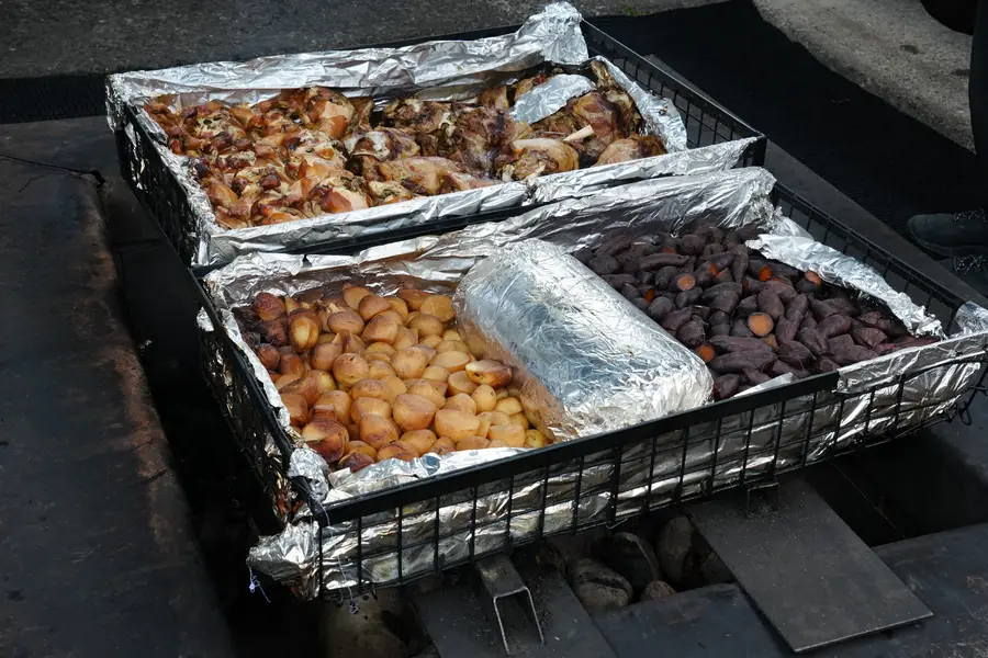 Mitai Maori Village Food Cooked in Earth Oven